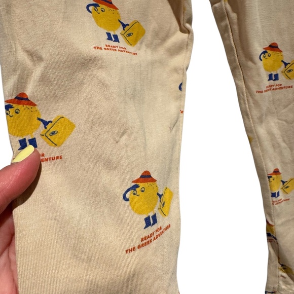 TINYCOTTONS “Greek Adventure” Tan Print Leggings - size 6 - Picture 3 of 5